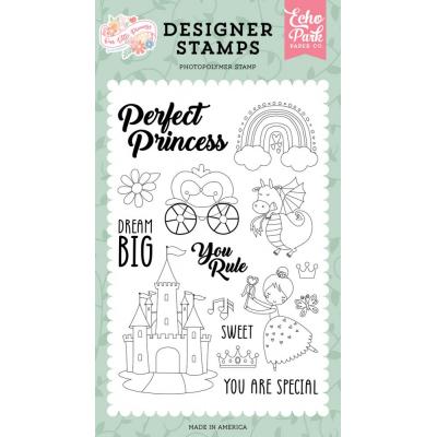 Echo Park Our Little Princess Clear Stamps - Perfect Princess